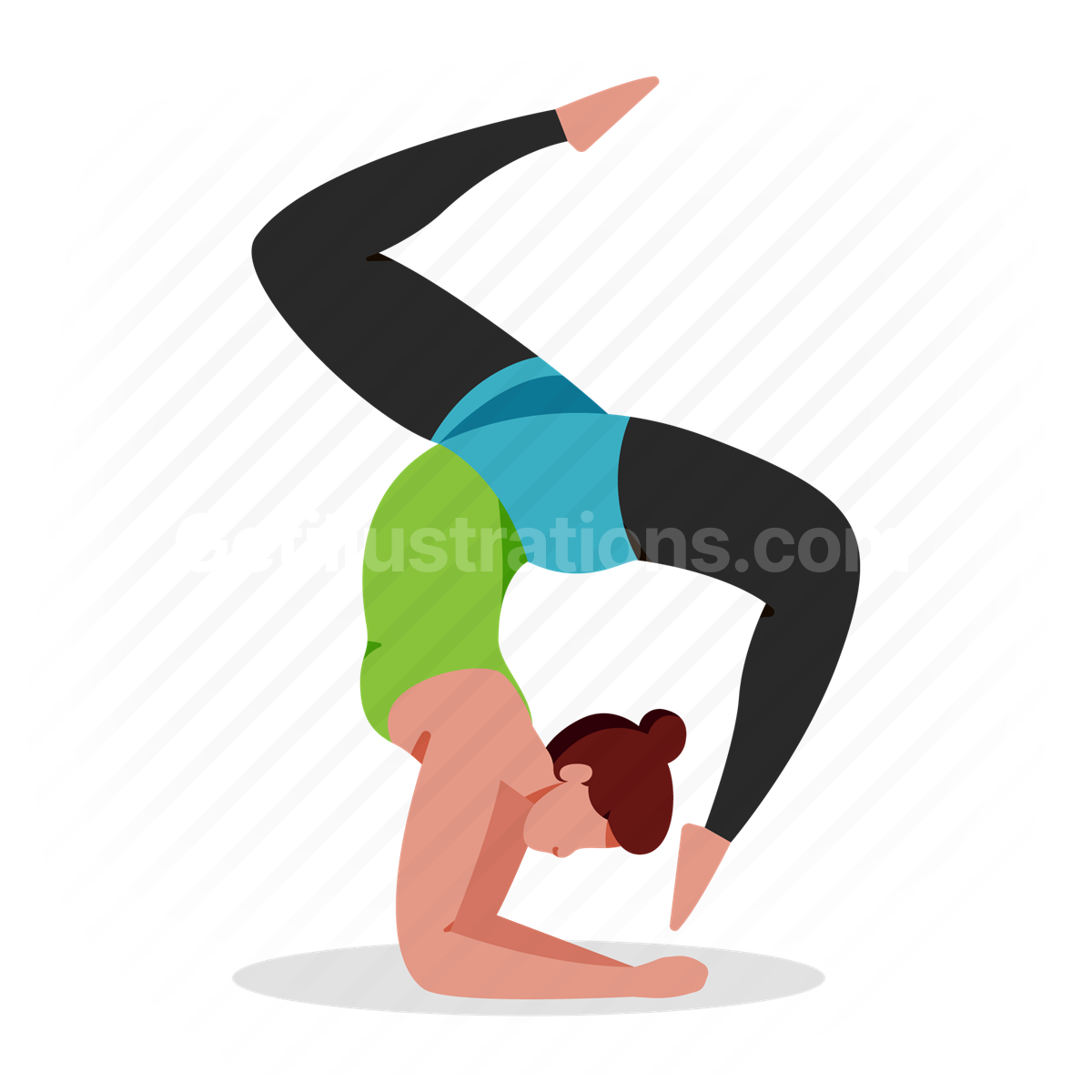 yoga, woman, female, person, stretch